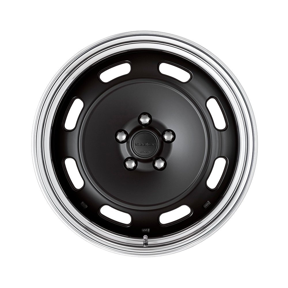 Seeker DT 8.5j 18 inch Matte Black MBL Step Rim Wheel 1 piece Work