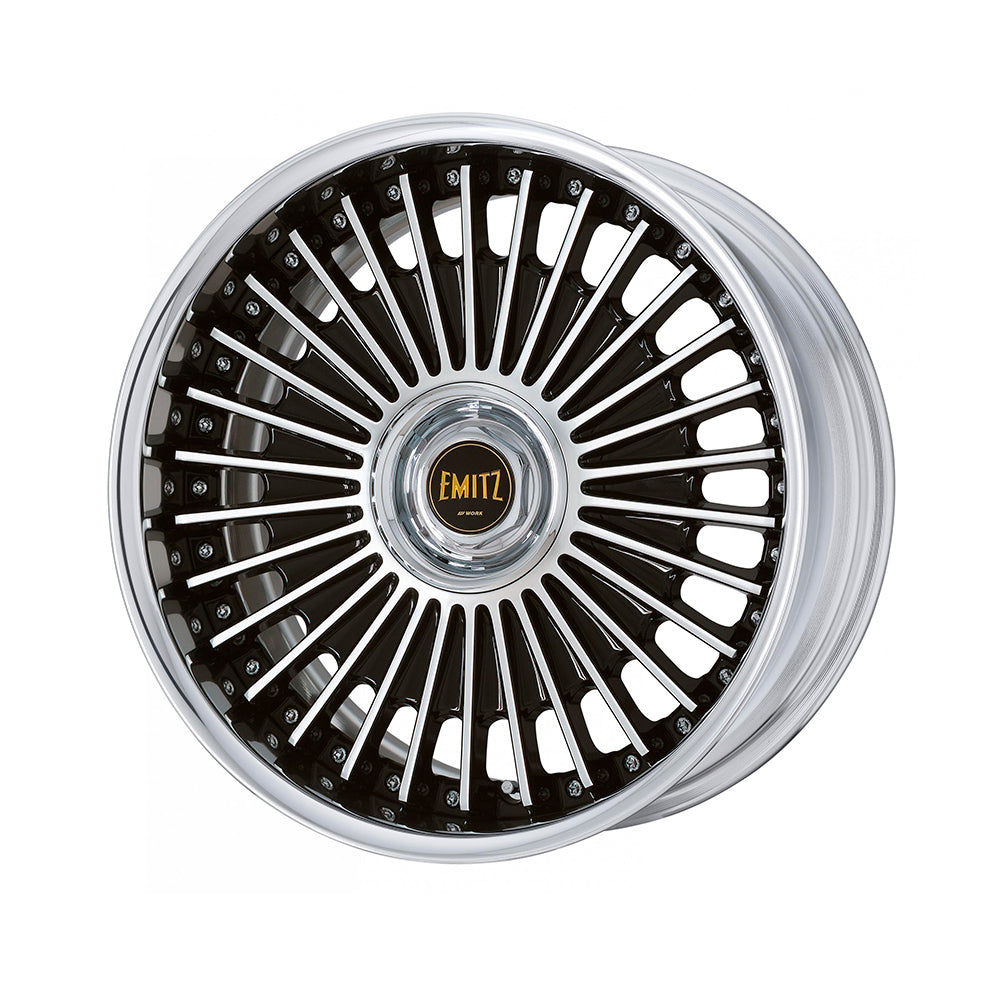 EMITZ イミッツ 12.5j 20インチ リバースリム ブラックカットクリア ホイール 1本 ワーク