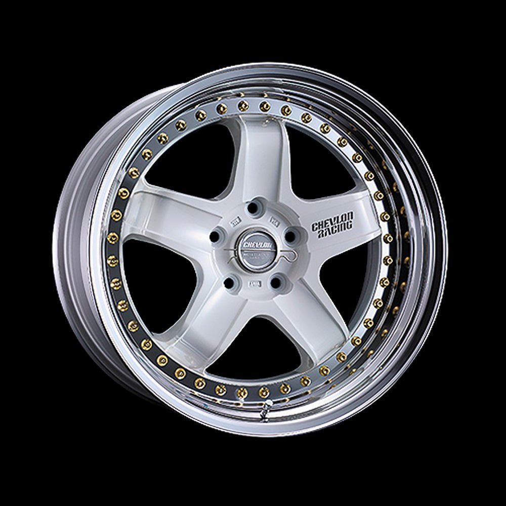 S3 10.5j 18インチ ノーマルリム ホワイト ホイール 1本 シェブロン