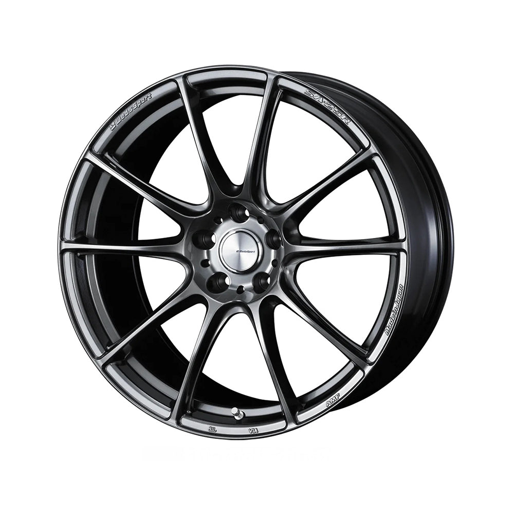アルミ製 5スポークホイール シルバー/ブラック WedsSport SA-25R 8.5j 20インチ ノーマルリム プラチナシルバー