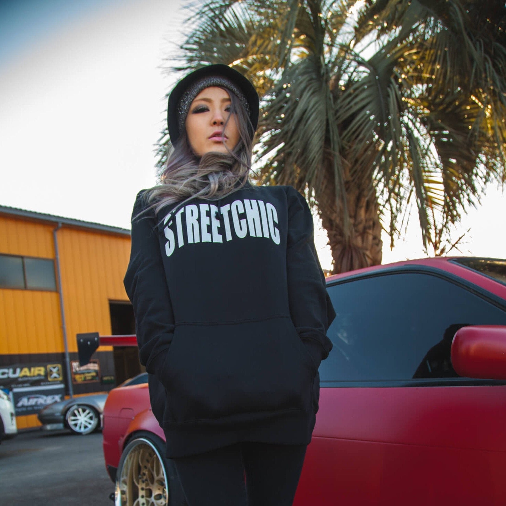 Impress Hoodie BLACK / WHITE LETTER - StreetChic