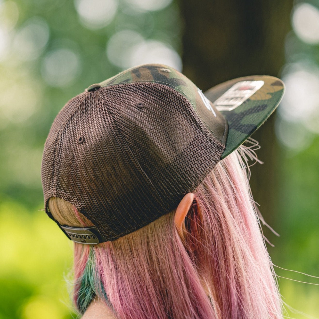 Flat visor mesh cap Leaves Military - StreetChic