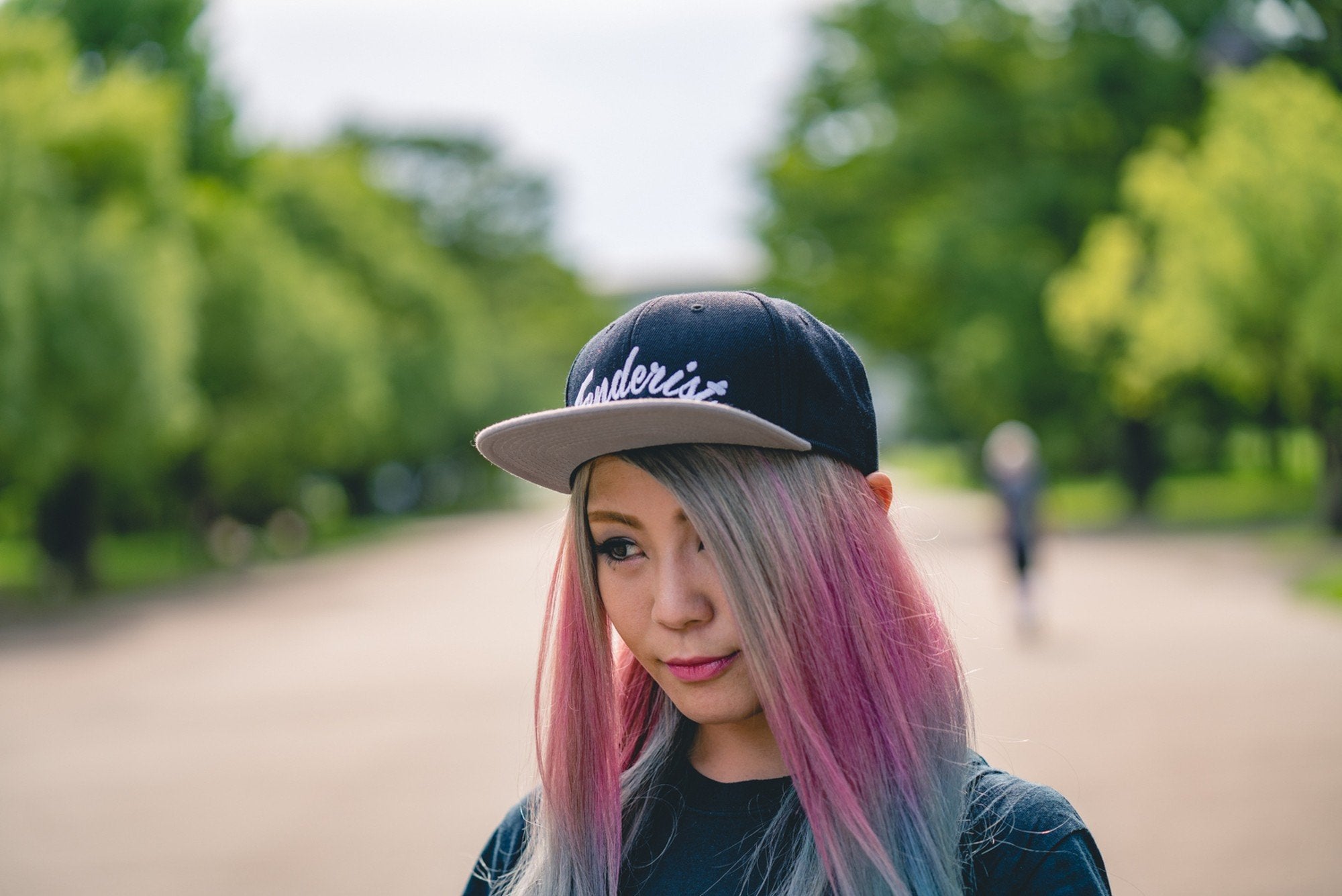Flat visor cap Leaves Black / Gray - Fenderist