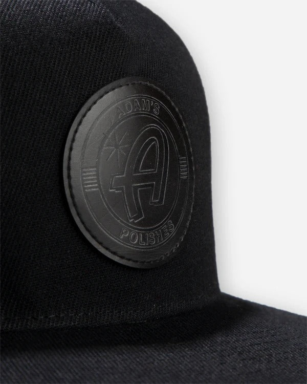 ブラックトラッカーハット ブラックパッチ キャップ | Adam's Black Trucker Hat - Black Patch - ARMLOCKERS SHOP