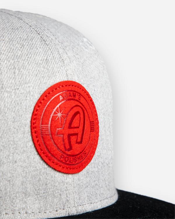 グレイハット レッドパッチ キャップ | Adam's Grey Hat - Red Patch - ARMLOCKERS SHOP
