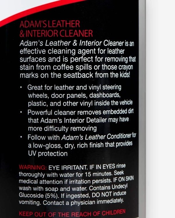 レザー&インテリアクリーナースプレー | Adam’s Leather & Interior Cleaner Spray - ARMLOCKERS SHOP