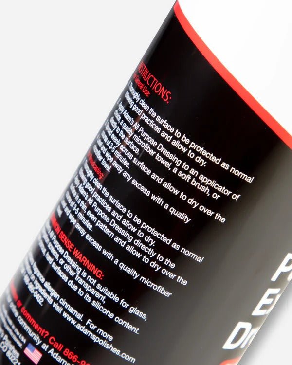 オールパーパスエクステリアドレッシング | Adam's Polishes All Purpose Exterior Dressing - ARMLOCKERS SHOP