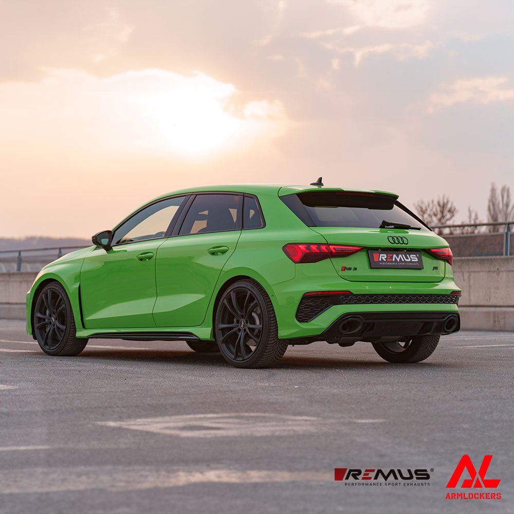 レムス マフラー Audi RS3 8Y GYDNWF φ175 x 100 カーボンアングル 左右 REMUS - アームロッカーズ