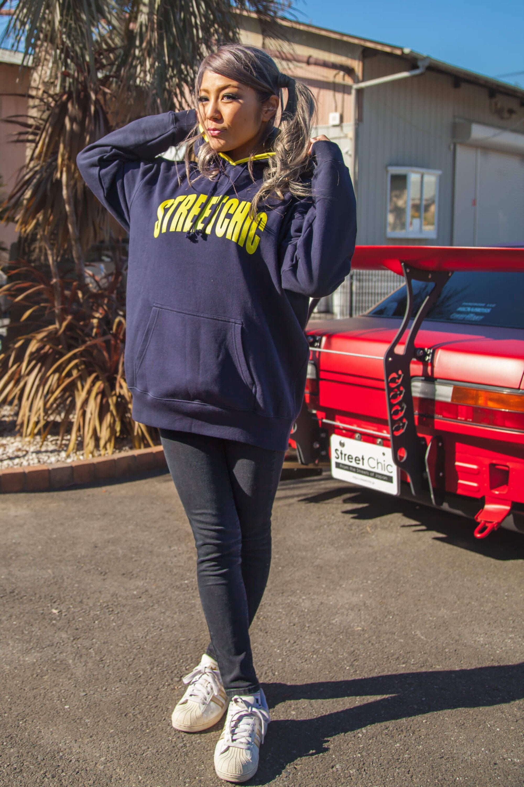 Impress Hoodie NAVY / YELLOW - StreetChic