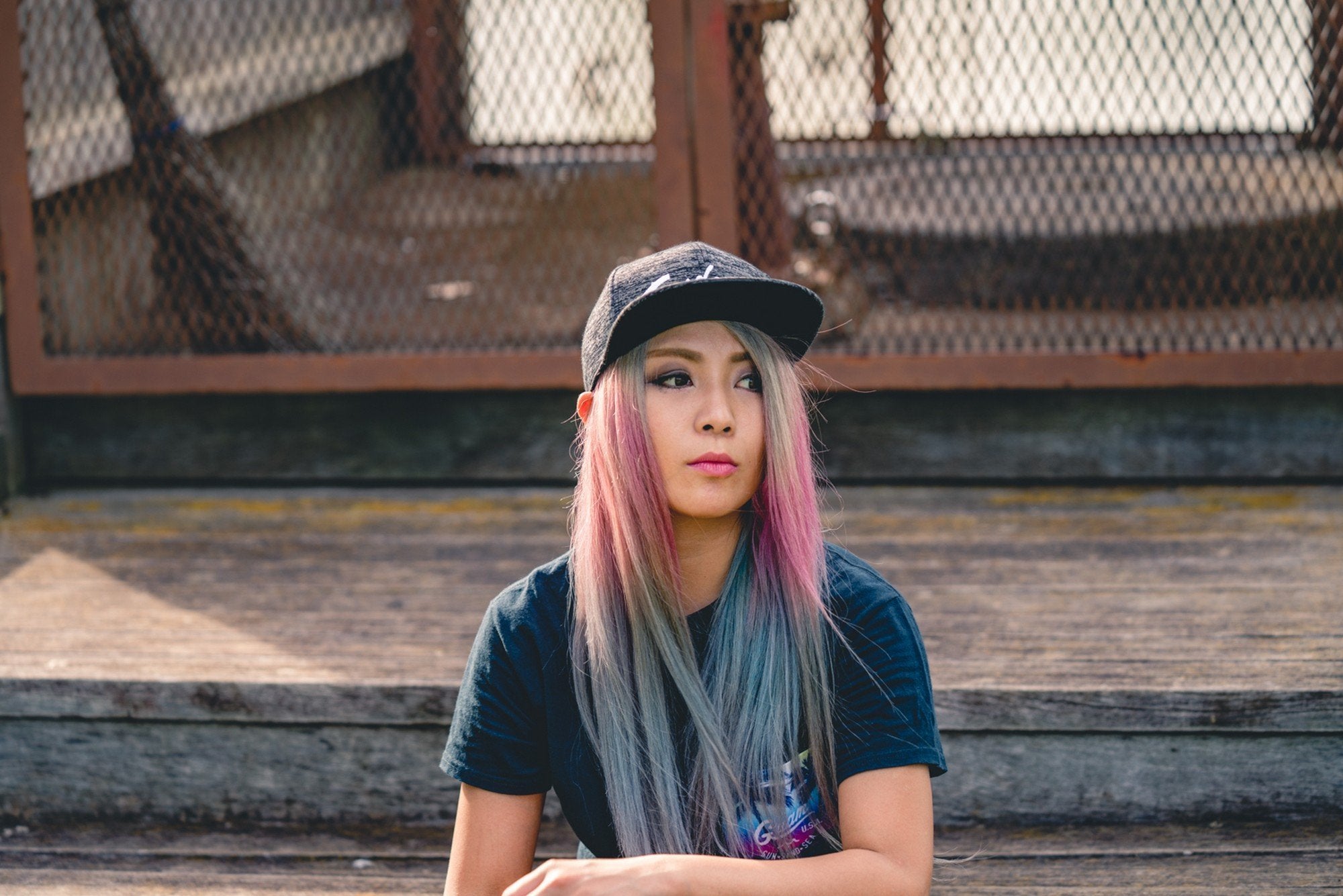Flat visor cap / Cotton twill square Leaves Black - Fenderist