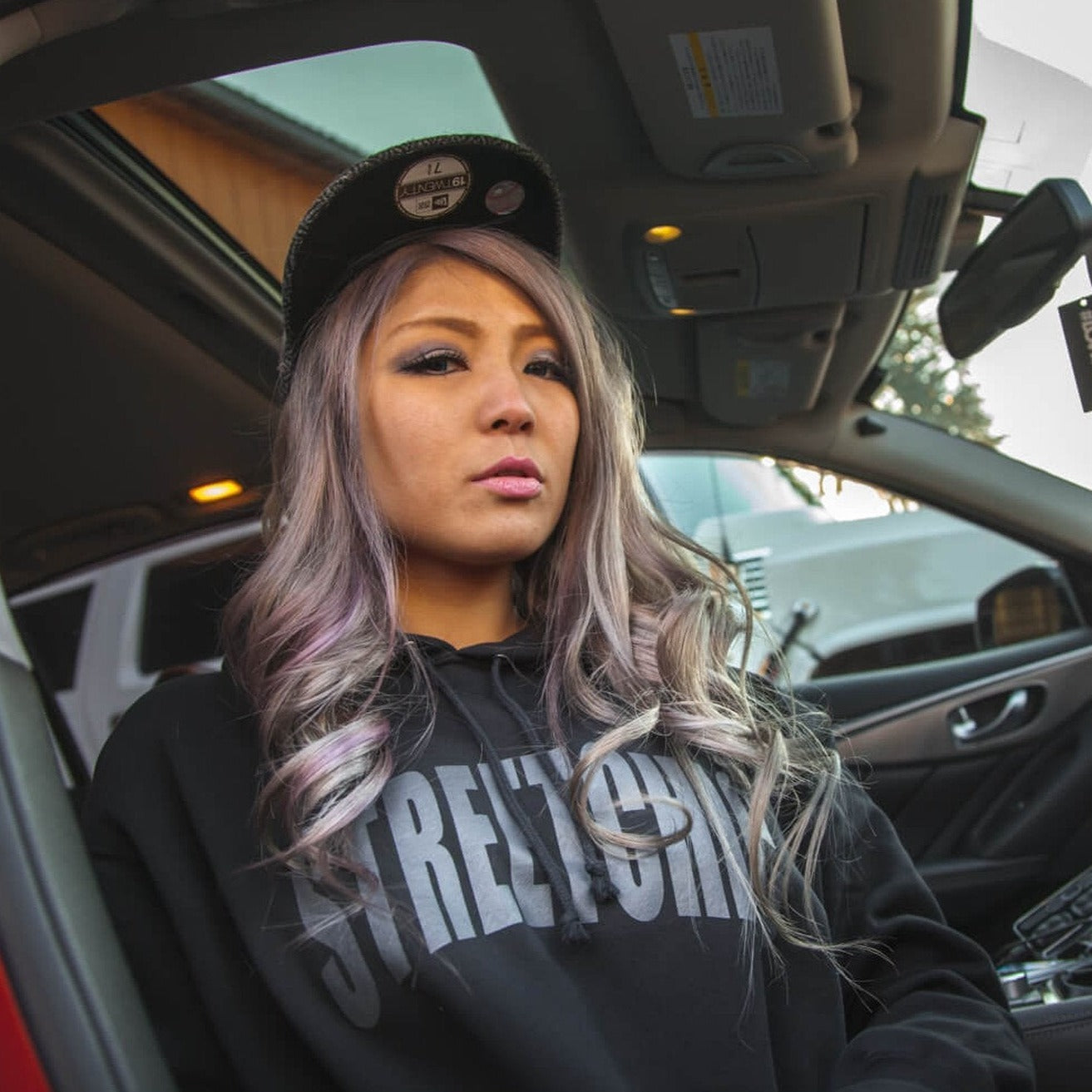 Impress BLACK / GRAY LETTER Hoodie - StreetChic