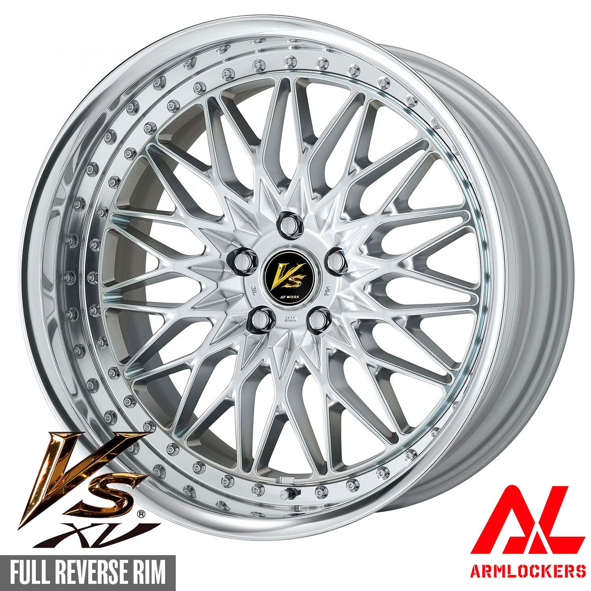 ワーク VS XV 14.5j 18インチ フルリバース シルキーリッチシルバー SRS ホイール 1本 エックスブイ