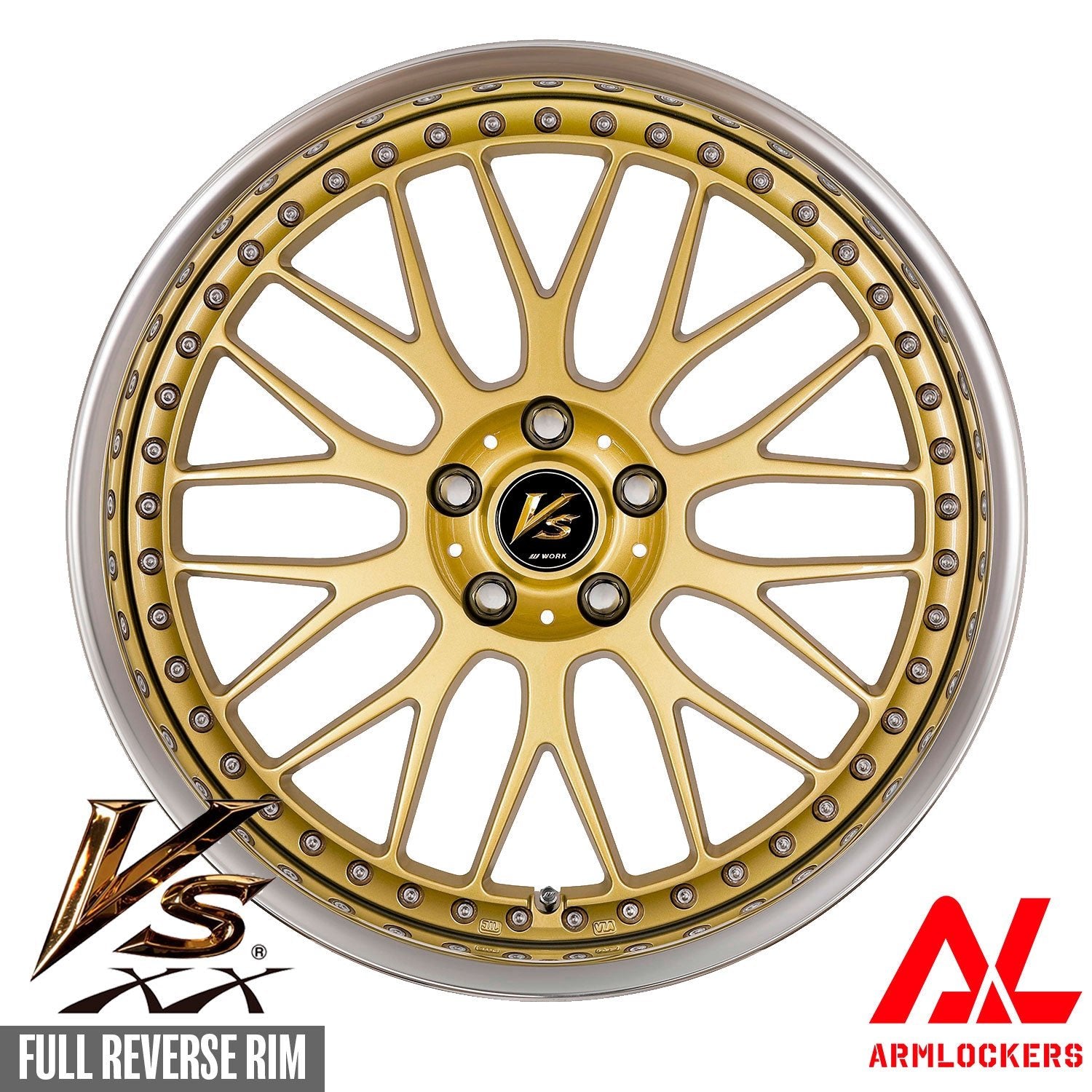 ワーク VS XX 14.0j 18インチ フルリバース ゴールド GLD ホイール 1本