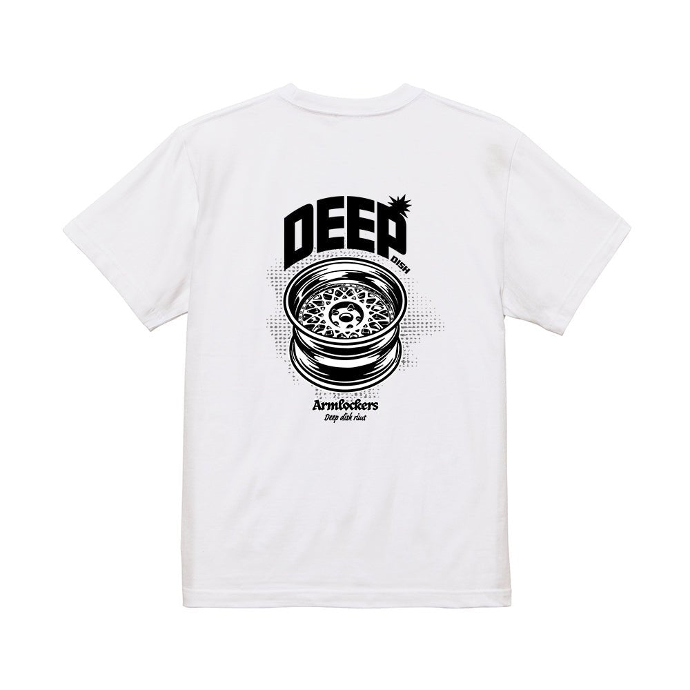 Deep dish rims T - shirt White - Armlockers - アームロッカーズ