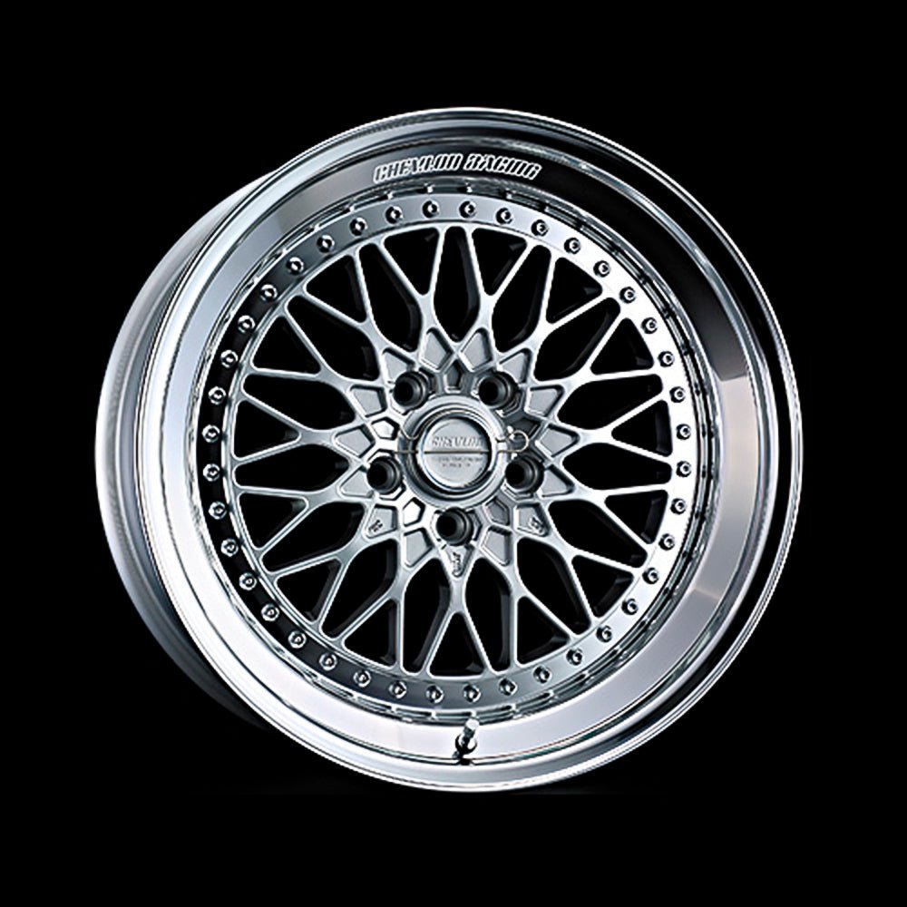 M2 Open Type 8.0j 18 inch Double Step Classic Silver Wheel 1 piece