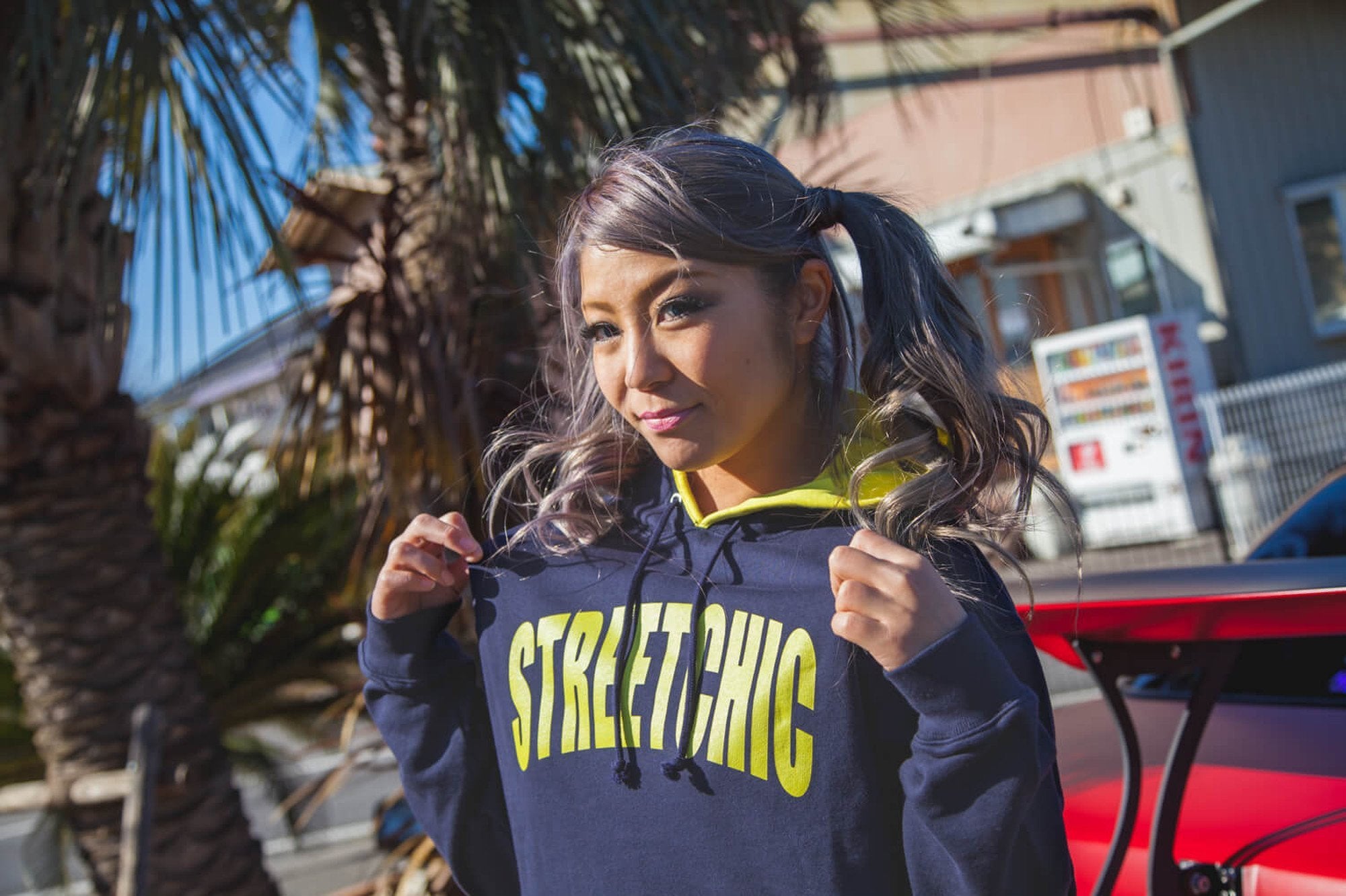 Impress Hoodie NAVY / YELLOW - StreetChic