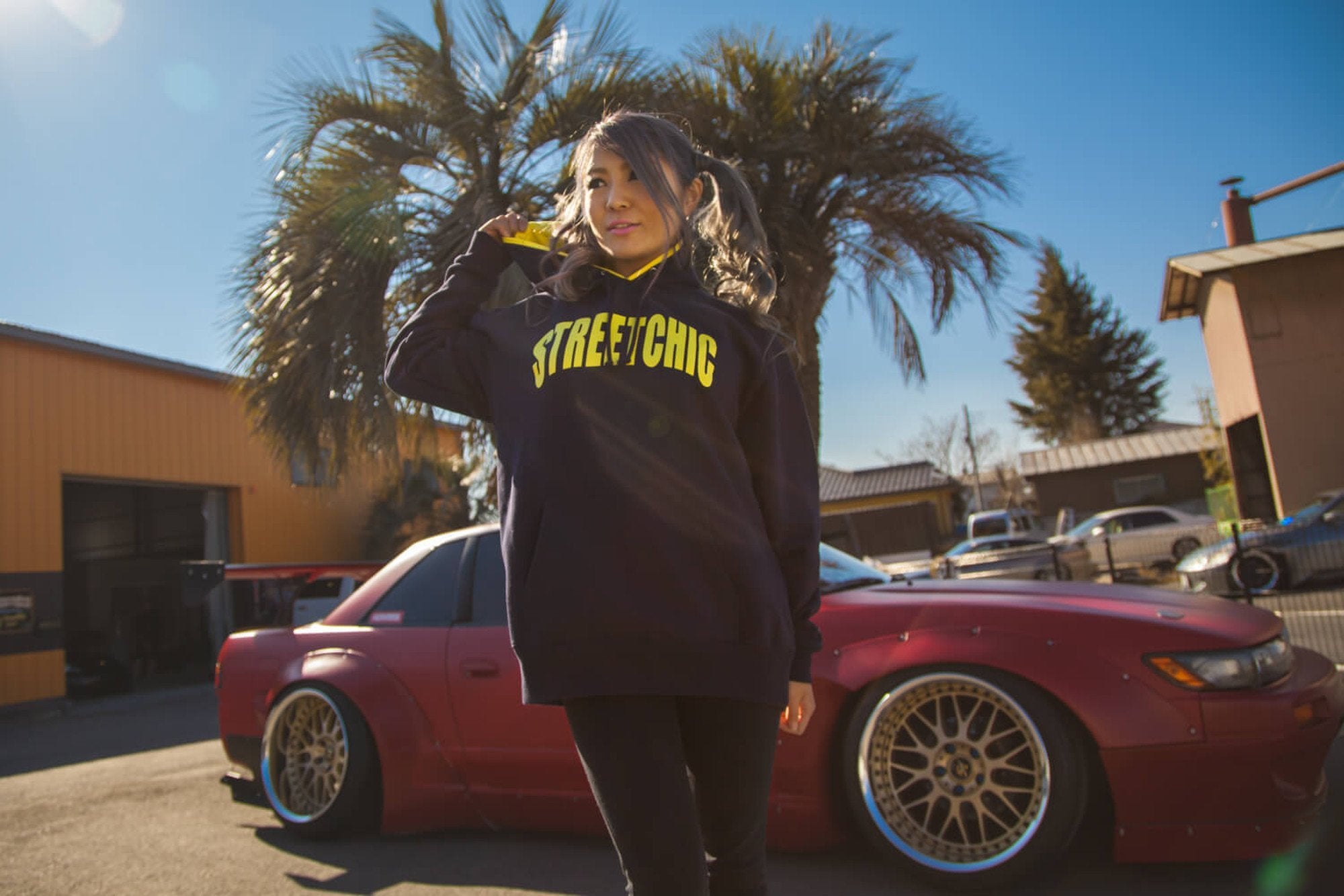 Impress Hoodie NAVY / YELLOW - StreetChic