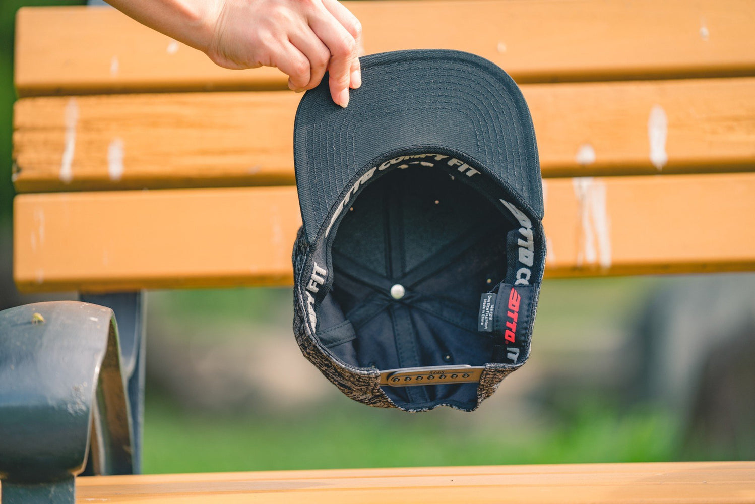 Flat visor cap / Cotton twill square Leaves Black / Plain-black - Fenderist