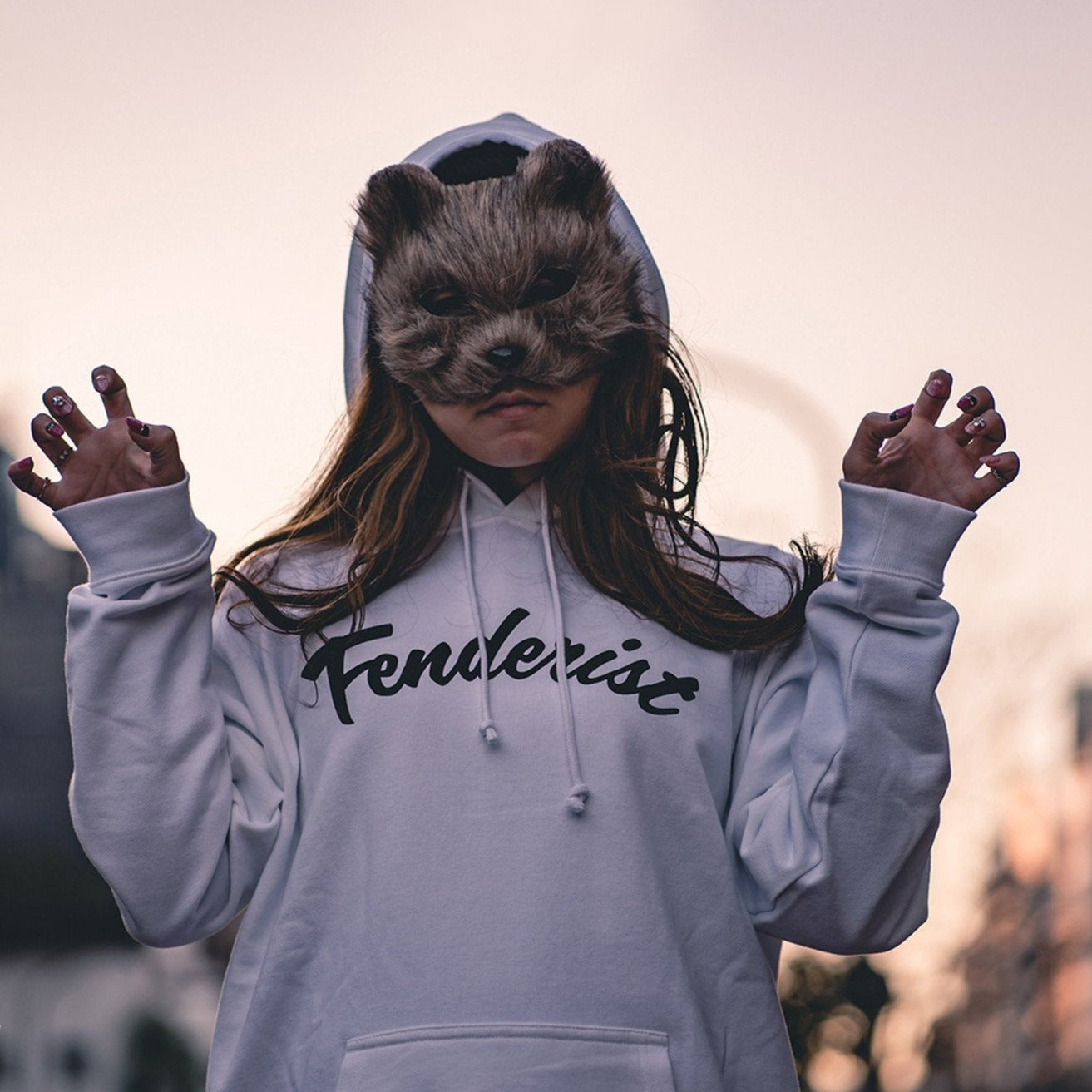 Curve Hoodie White - Fenderist