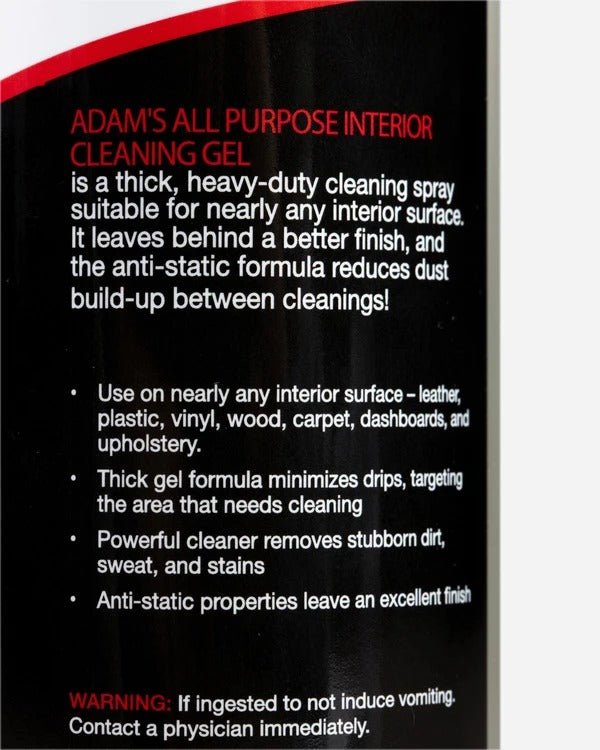 オールパーパスインテリアクリーニングジェルスプレー | Adam’s All Purpose Interior Cleaning Gel Spray - ARMLOCKERS SHOP