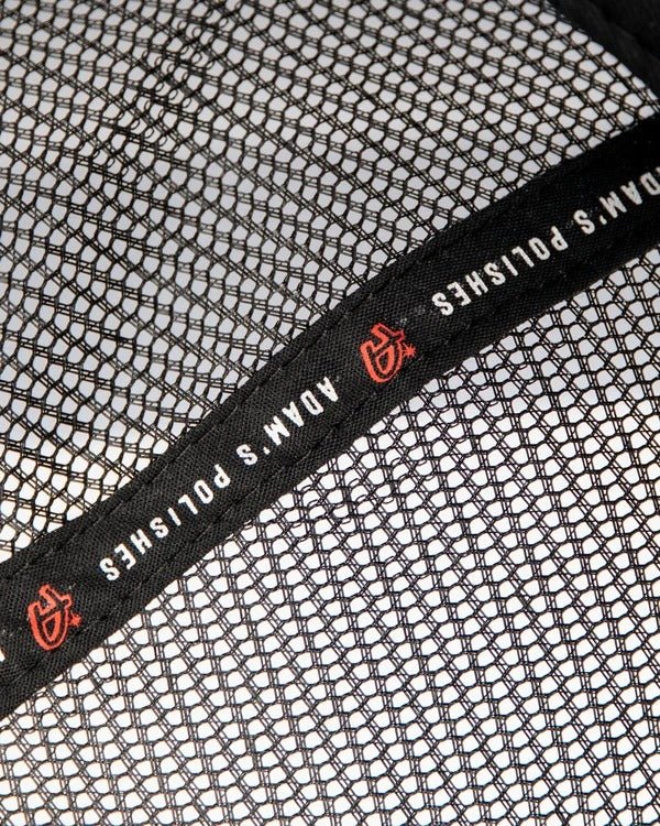 ブラックトラッカーハット ブラックパッチ キャップ | Adam's Black Trucker Hat - Black Patch - ARMLOCKERS SHOP