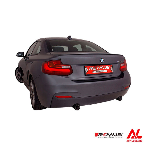 REMUS Muffler BMW F22 1J30 Φ84 Street Race Black Chrome Left and