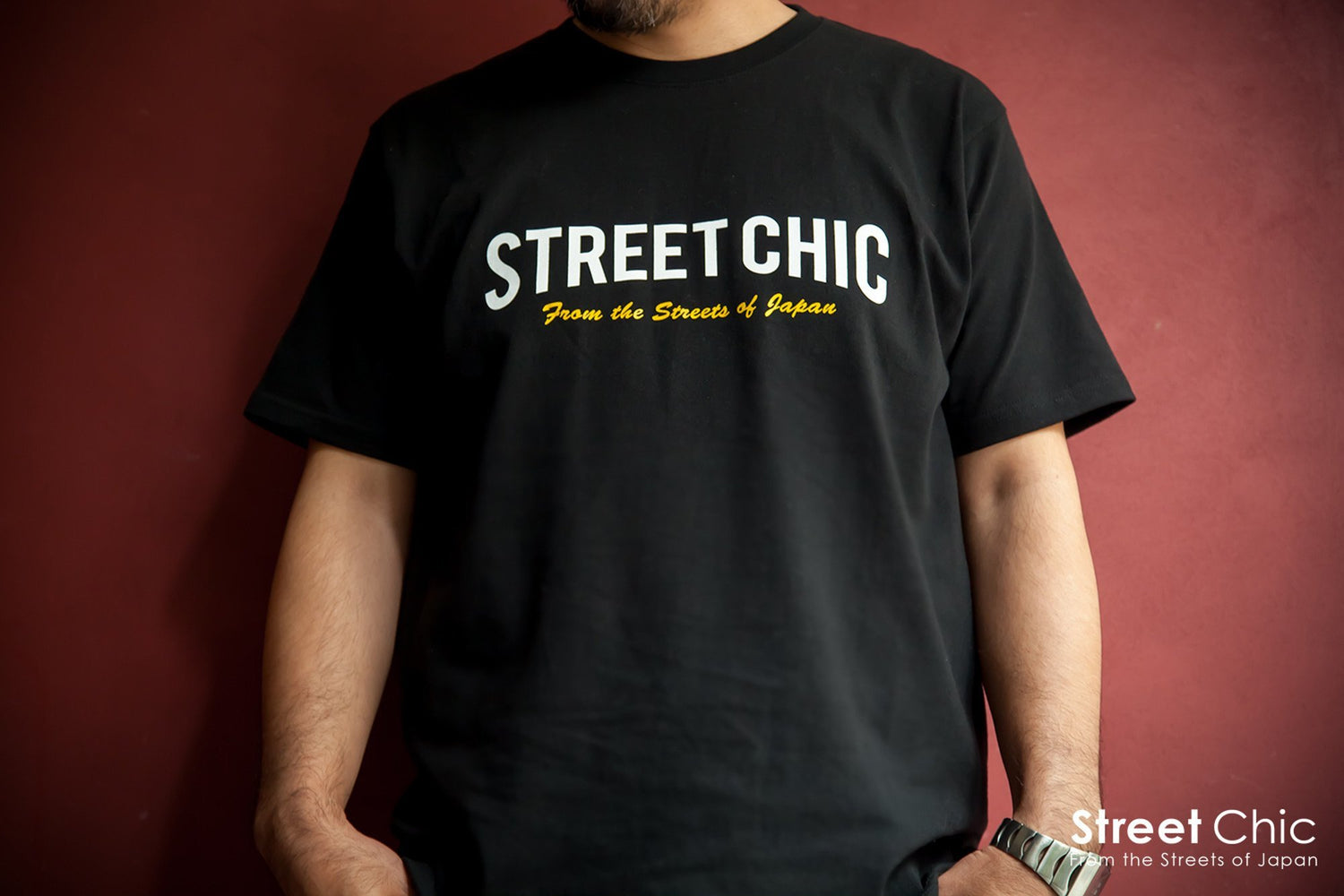 Crew T-shirt Block BLACK - StreetChic