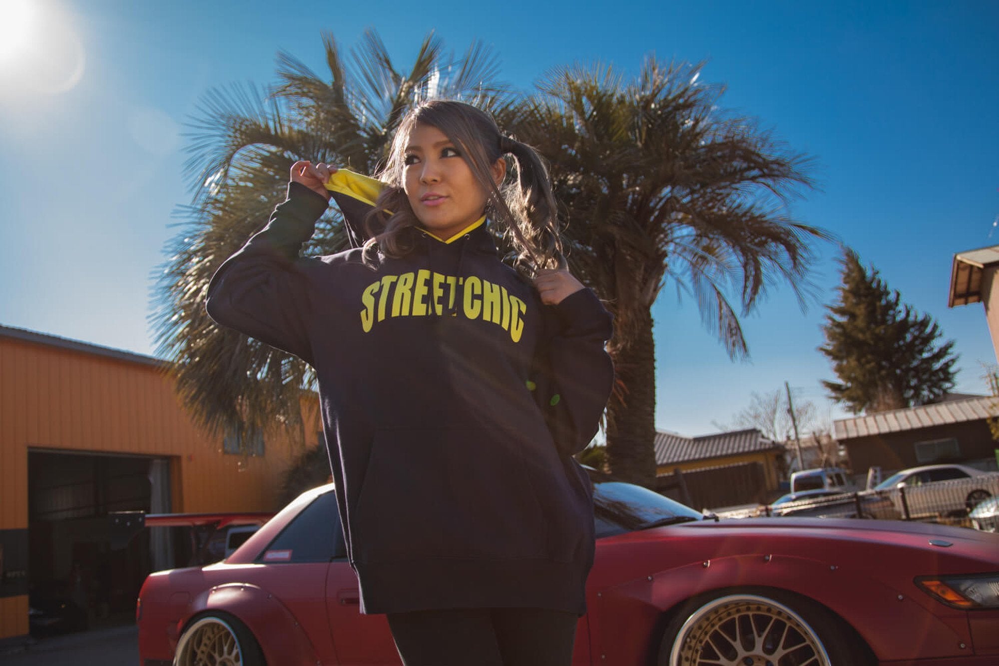 Impress Hoodie NAVY / YELLOW - StreetChic