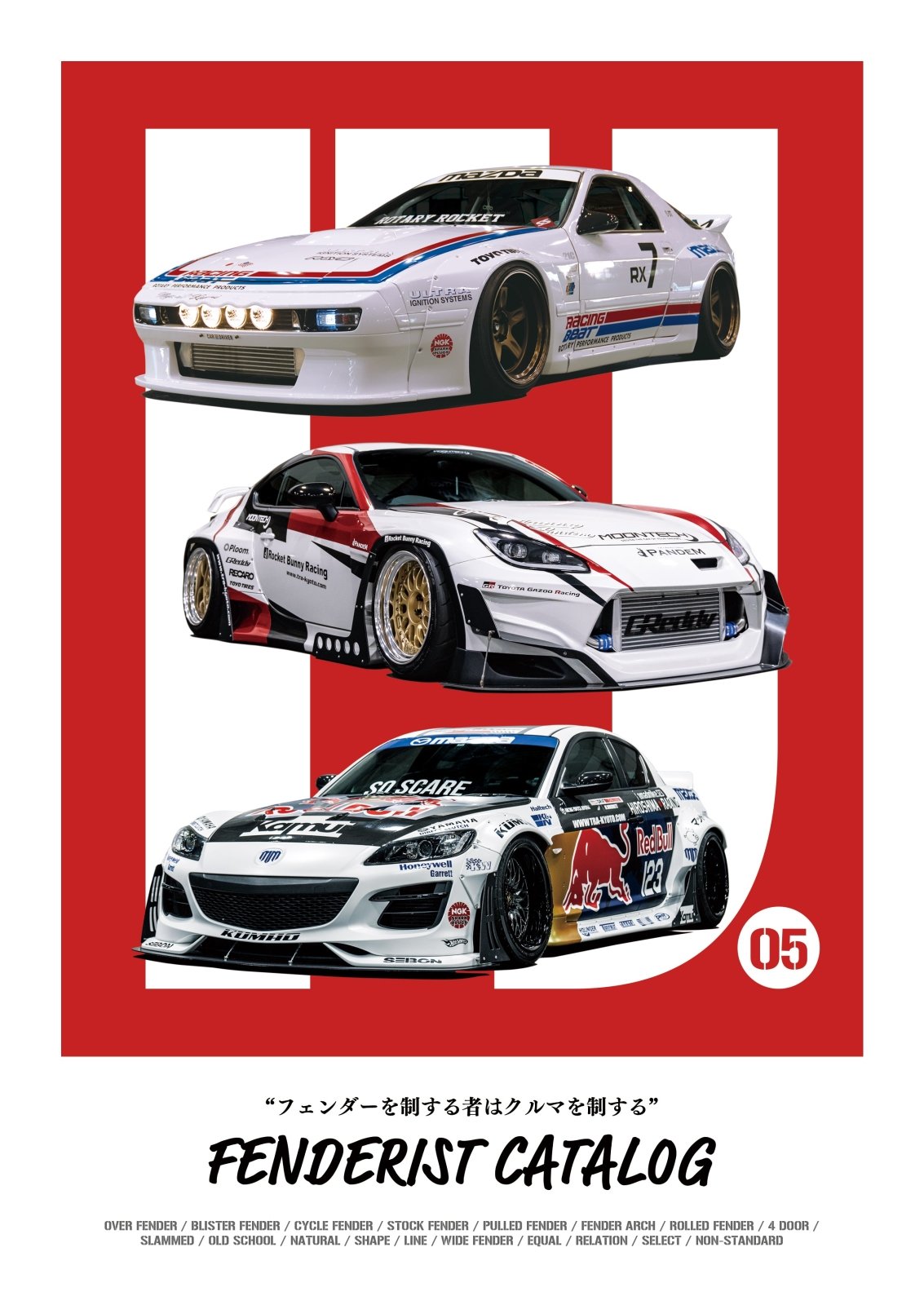 フェンダリスト カタログ Vol.05 | FENDERIST CATALOG Vol.05 | 運営おすすめ、車造りのガイドライン / アワード車両 / エアサスのセッティングとフェンダー制作他 - ARMLOCKERS SHOP