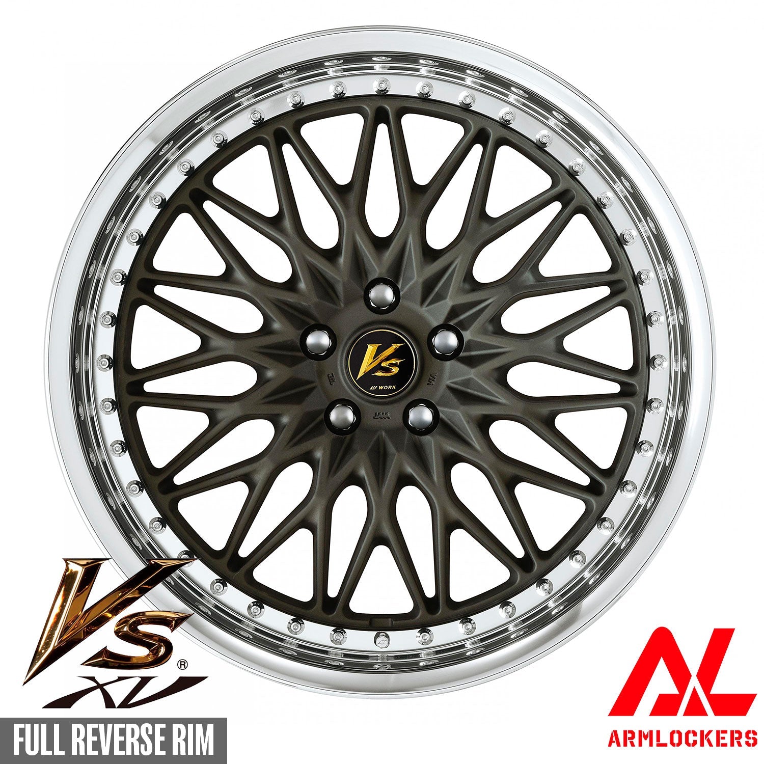 ワーク VS XV 13.5j 18インチ フルリバース マットダークガンメタ MDG ...