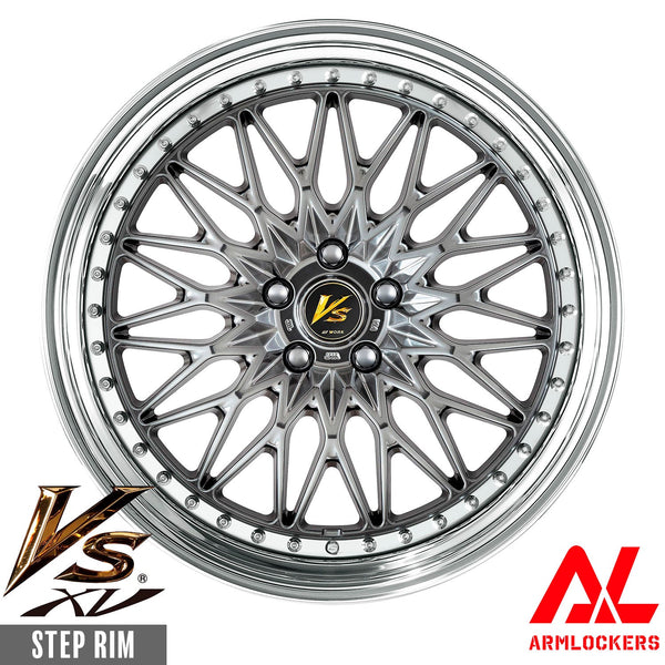 わーくぶいえすえっくすぶい！ ワーク VS XV 9.5j 19インチ ステップリム ブリリアントシルバー